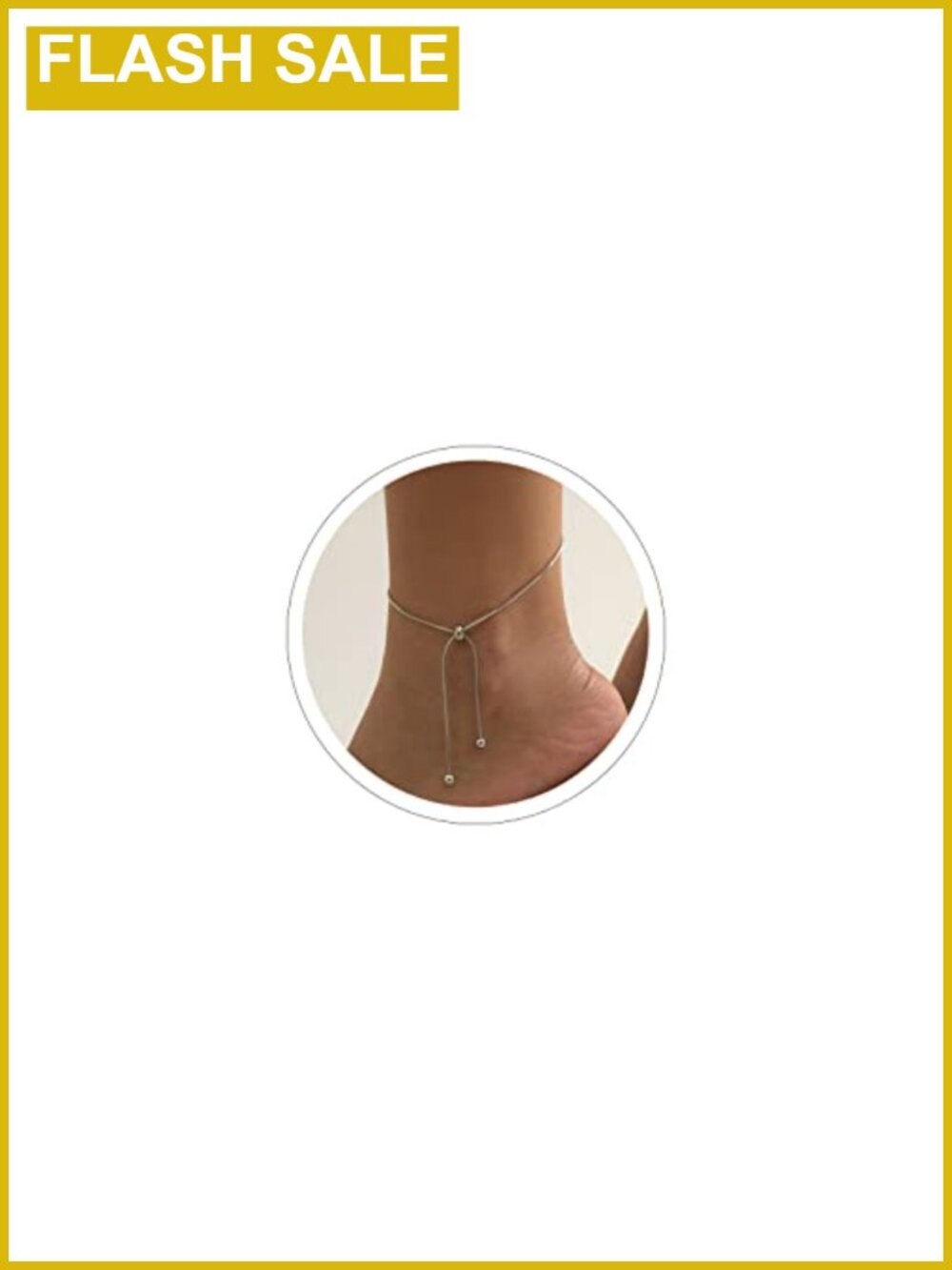 Rhinestone Anklet Set Ankle Bracelets Adjustable Extender Beach Foot Jewelry